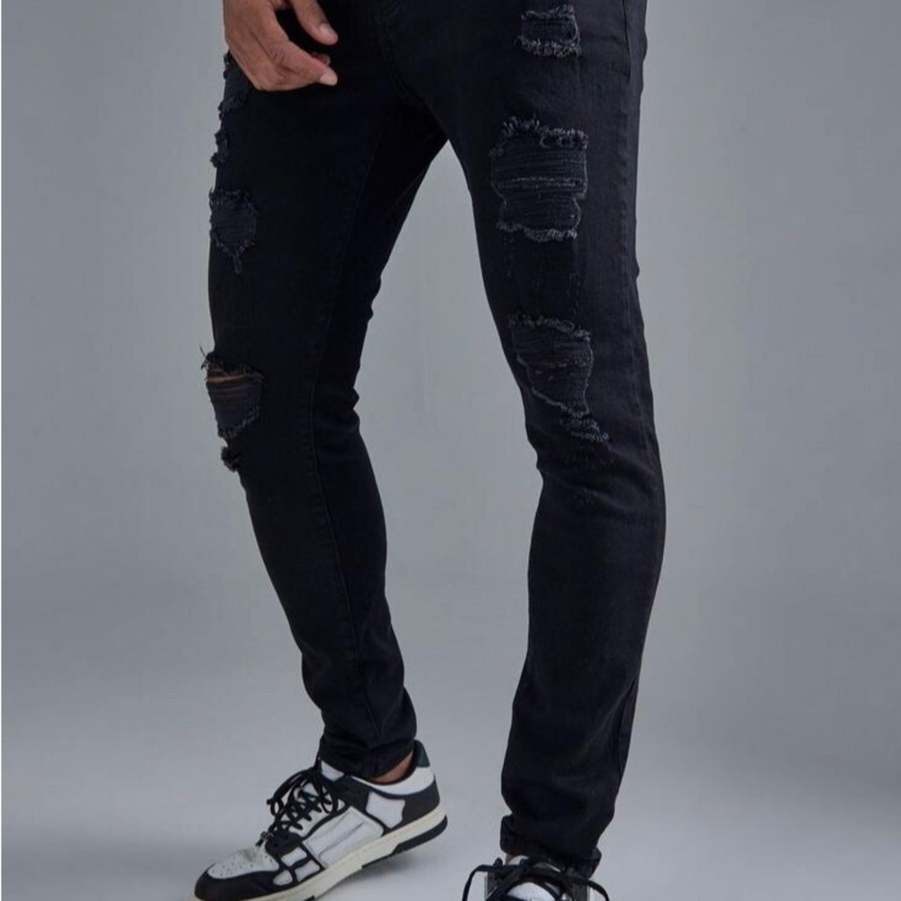 Skinny Stretch All Over Rip Jeans - Picture 4 of 4